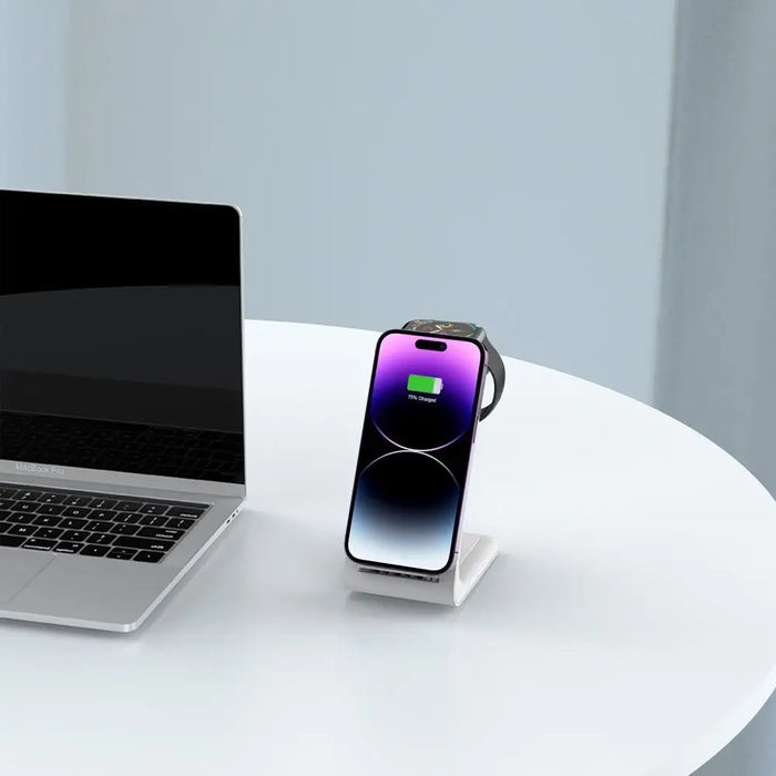 Tech-Protect QI15W-A36 3in1 charging station for Apple - white - Cell phone USB charger<<<HurtelXML