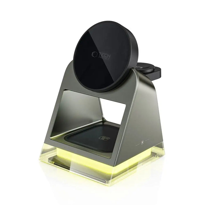 Tech-Protect QI15W-A43 3in1 Wireless Charger with MagSafe for Apple Devices - Black - Cell phone USB charger<<<HurtelXML