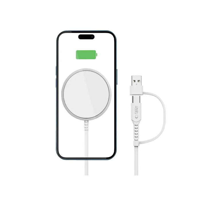 Tech-Protect QI15W-A44 Magnetic Wireless Charger with MagSafe - White - Cell phone USB charger<<<HurtelXML