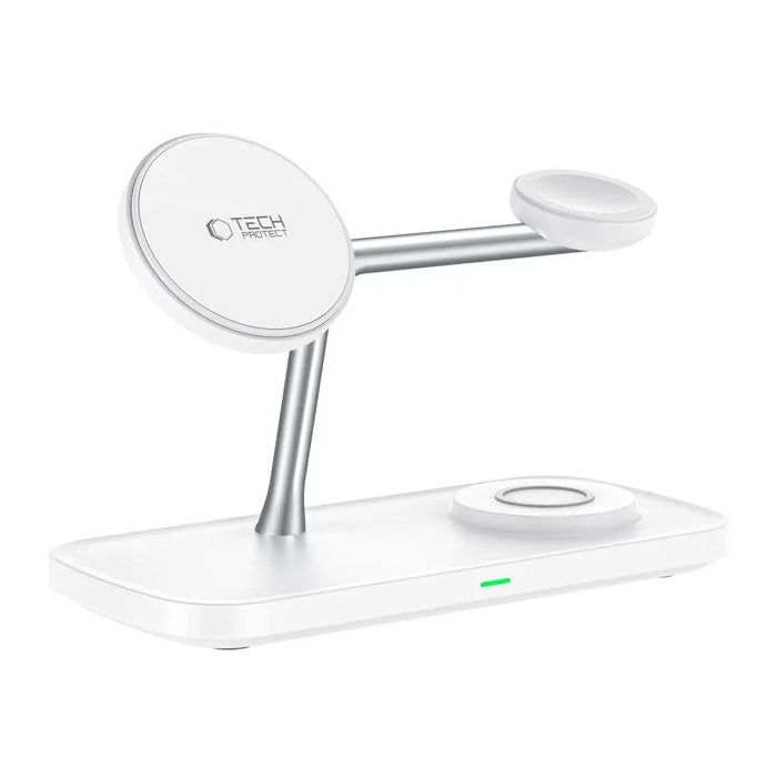 Tech-Protect QI15W-A45 3in1 Wireless Charger with MagSafe for Apple Devices - White - Cell phone USB charger<<<HurtelXML