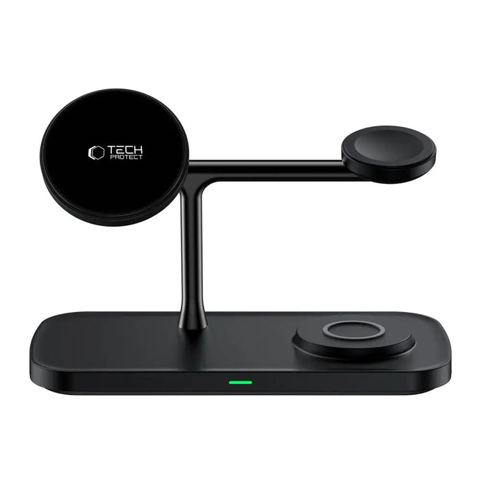 Tech-Protect QI15W-A45 3in1 Wireless Charger with MagSafe for Apple Devices - Black - Cell phone USB charger<<<HurtelXML