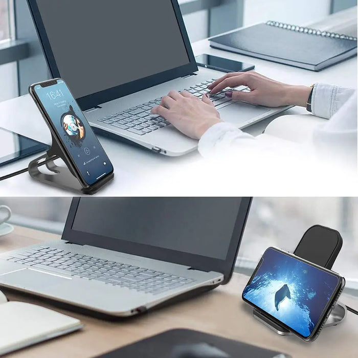 Tech-Protect QI15W-S1 inductive charger 15W in the form of a stand - black - Cell phone USB charger<<<HurtelXML