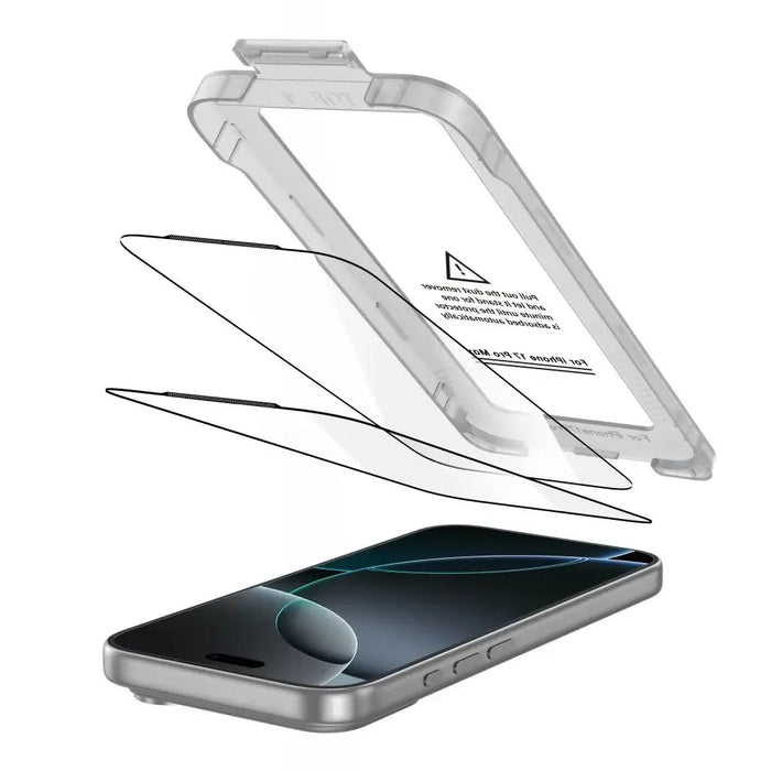 Tech-Protect Quick Set+ 2-pack tempered glass for iPhone 17 Pro Max - black - Cell phone tempered glass<<<HurtelXML