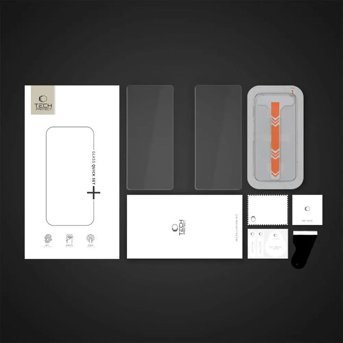 Tech-Protect Quick Set+ Tempered Glass for Samsung Galaxy S25+ - Transparent - Cell phone tempered glass<<<HurtelXML
