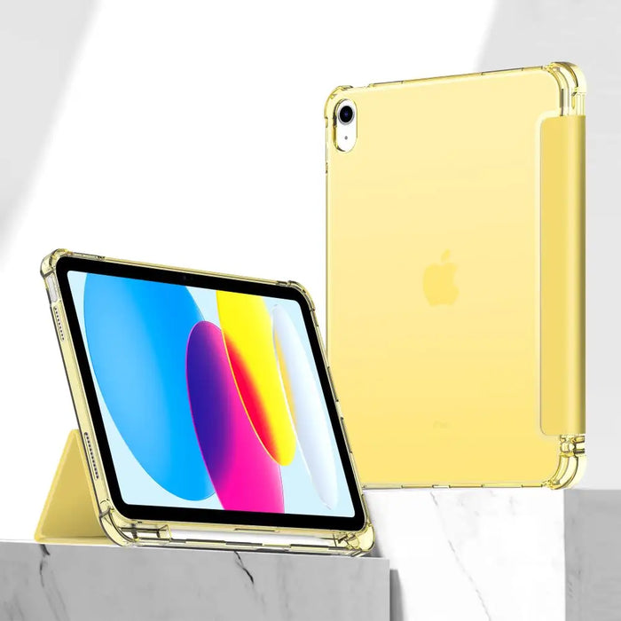 Tech-Protect SC Pen Hybrid Case for iPad 10 / 2022 - Yellow - Transparent - Cell phone cases and covers<<<HurtelXML