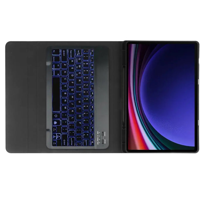 Tech-Protect SC Pen + Keyboard Case with Keyboard for Samsung Galaxy Tab S9 FE+ 12.4’’ X610 / X616B - Black - Cell