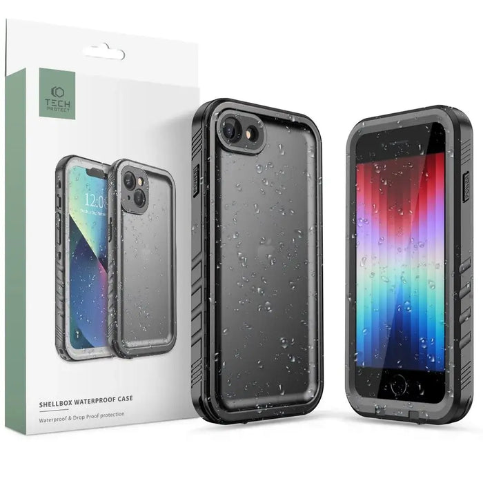 Tech-Protect ShellBox Case Waterproof IP68 for iPhone 7 / 8 / SE 2020 / 2022 - Black - Cell phone cases