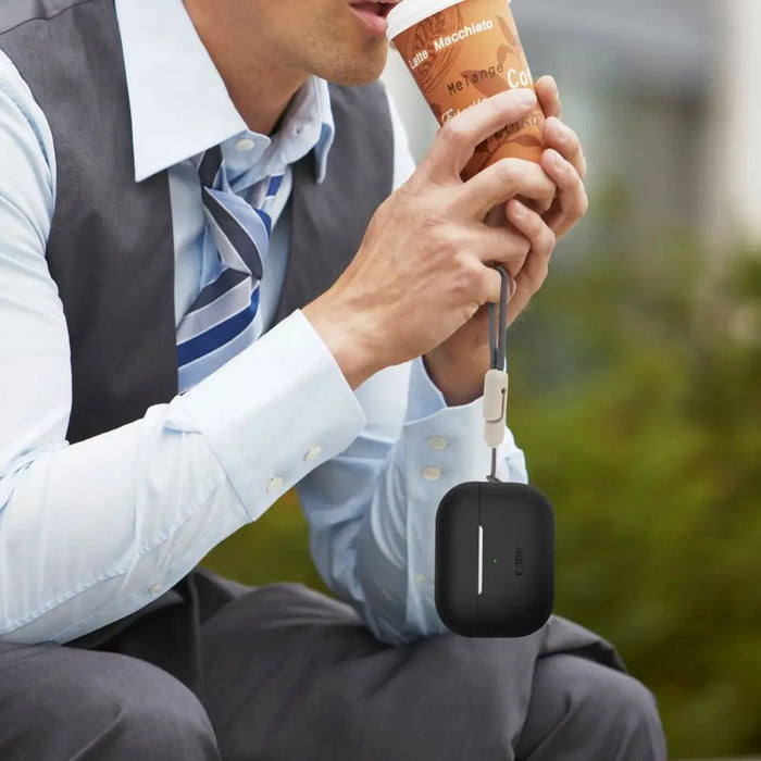 Tech-Protect Silicone Case for Apple AirPods Pro 1 / 2 - Black - Cell phone cases and covers<<<HurtelXML