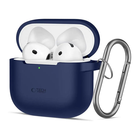 Tech-Protect Silicone Hook Case for AirPods 4 - Navy Blue - Cell phone cases and covers<<<HurtelXML