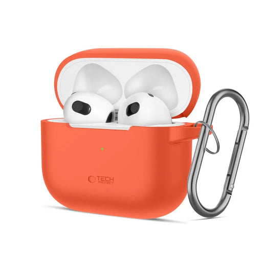 Tech-Protect Silicone Hook Case for Apple AirPods 3 - Orange - Cell phone cases and covers<<<HurtelXML