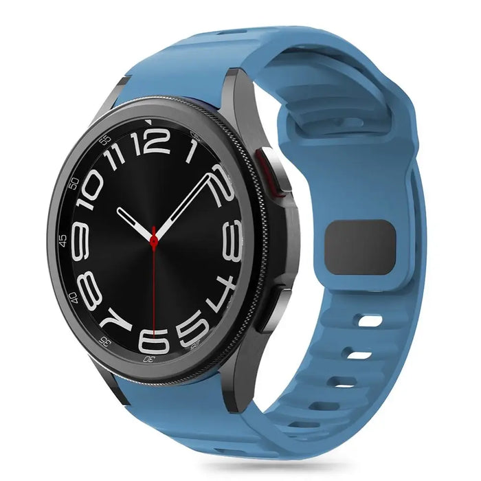 Tech-Protect Silicone Line Strap for Samsung Galaxy Watch 4 / 5 / 5 Pro / 6 / 7 / FE - Blue - Other cell phone