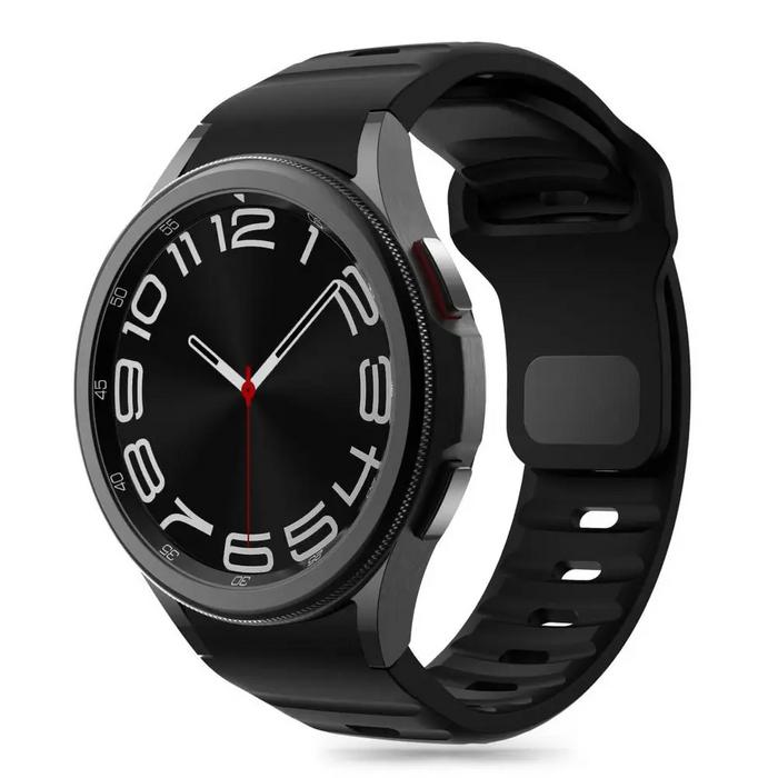 Tech-Protect Silicone Line Strap for Samsung Galaxy Watch 4 / 5 / 5 Pro / 6 / 7 / FE - Black - Other cell phone
