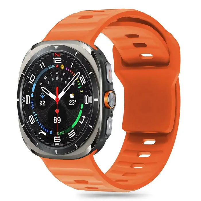Tech-Protect Silicone Line Strap for Samsung Galaxy Watch Ultra (47mm) - Orange - Other cell phone equipment<<<HurtelXML