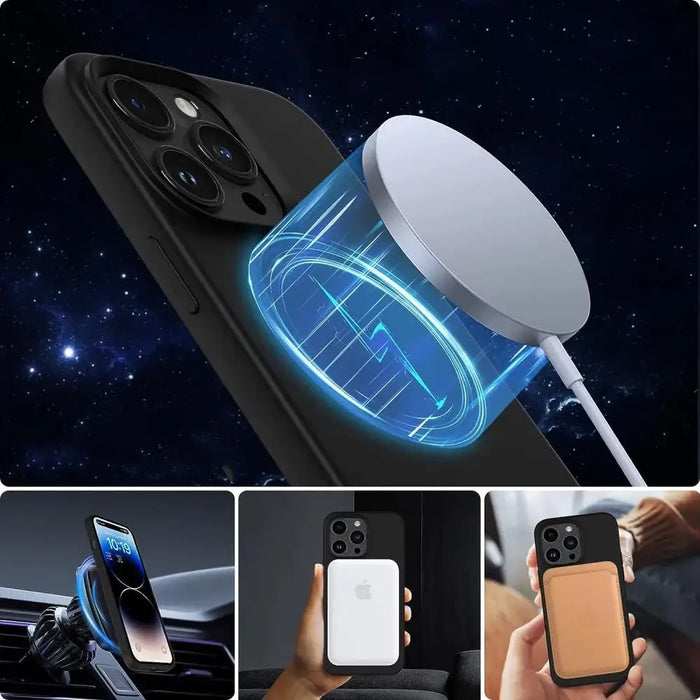 Tech-Protect Silicone MagSafe Case for iPhone 12 / 12 Pro - Black - Cell phone cases and covers<<<HurtelXML