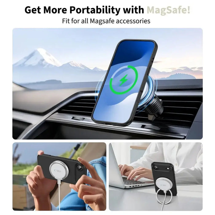 Tech-Protect Silicone MagSafe Case for iPhone 17 Air - Black - Cell phone cases and covers<<<HurtelXML