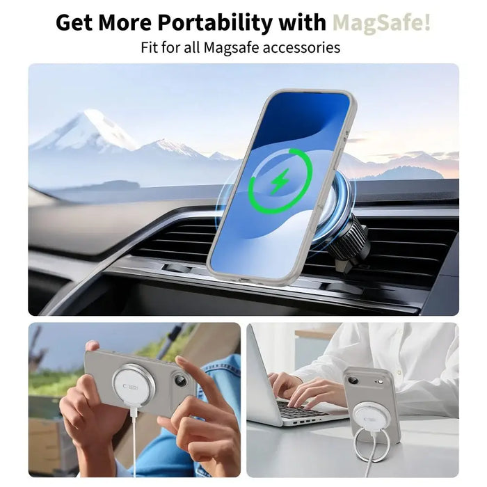 Tech-Protect Silicone MagSafe Case for iPhone 17 Air - Gray - Cell phone cases and covers<<<HurtelXML