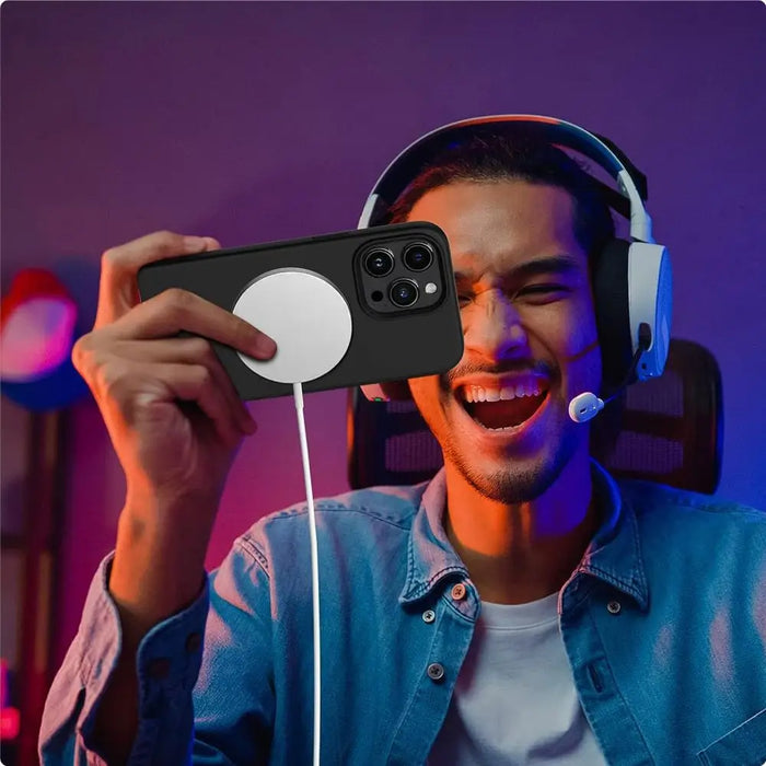 Tech-Protect Silicone MagSafe iPhone 15 Case - Matte Black - Cell phone cases and covers<<<HurtelXML