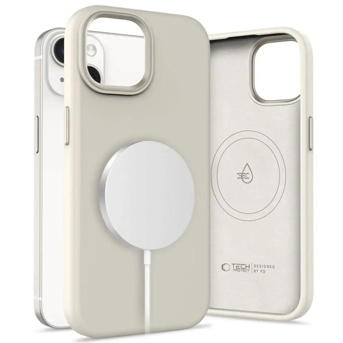 Tech-Protect Silicone PU Case MagSafe for iPhone 14 - Beige - Cell phone cases and covers<<<HurtelXML