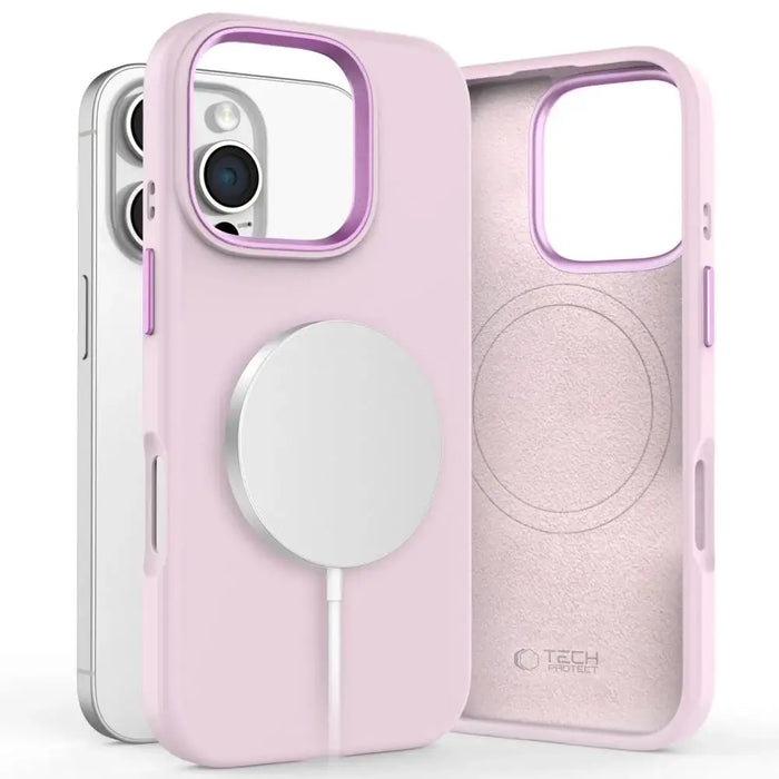 Tech-Protect Silicone PU MagSafe Case for iPhone 16 Pro Max - Pink - Cell phone cases and covers<<<HurtelXML