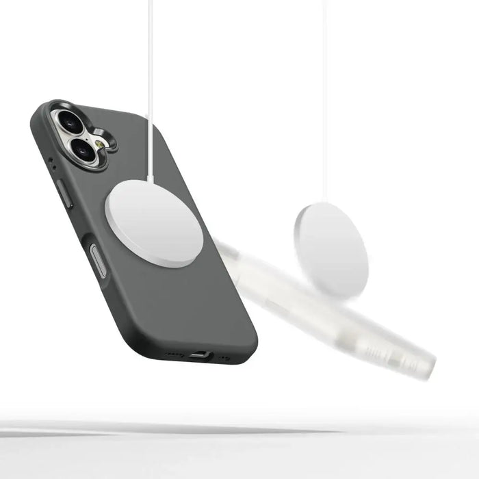 Tech-Protect Silicone PU MagSafe iPhone 16 Case - Gray - Cell phone cases and covers<<<HurtelXML