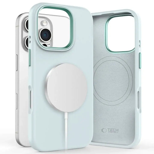 Tech-Protect Silicone PU MagSafe iPhone 16 Pro Case - Blue - Cell phone cases and covers<<<HurtelXML