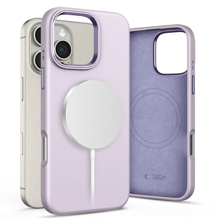 Tech-Protect Silicone PU MagSafe iPhone 16 Pro Case - Purple - Cell phone cases and covers<<<HurtelXML