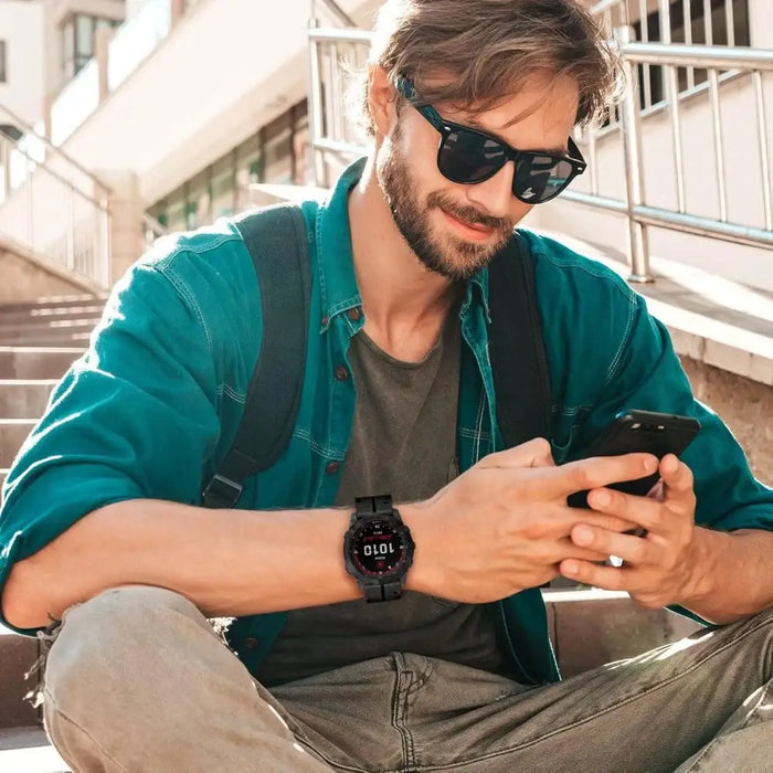 Tech-Protect Silicone PU Strap for Garmin Fenix 5X / 5X Plus / 6X / 6X Pro / 7X / 8 (51 mm) - Black - Other cell phone