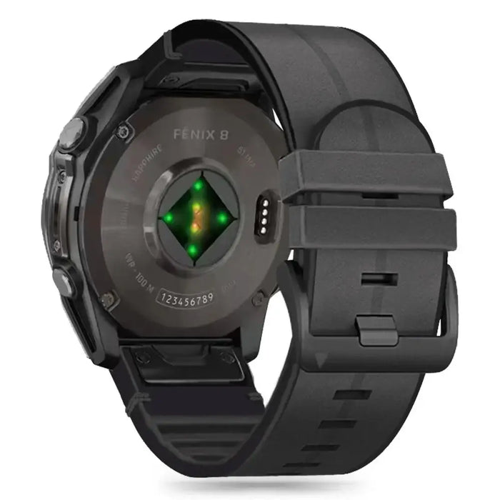 Tech-Protect Silicone PU Strap for Garmin Fenix 5X / 5X Plus / 6X / 6X Pro / 7X / 8 (51 mm) - Black - Other cell phone