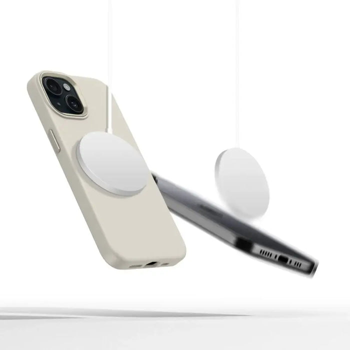 Tech-Protect Silicone PUZ MagSafe iPhone 15 Case - Beige - Cell phone cases and covers<<<HurtelXML