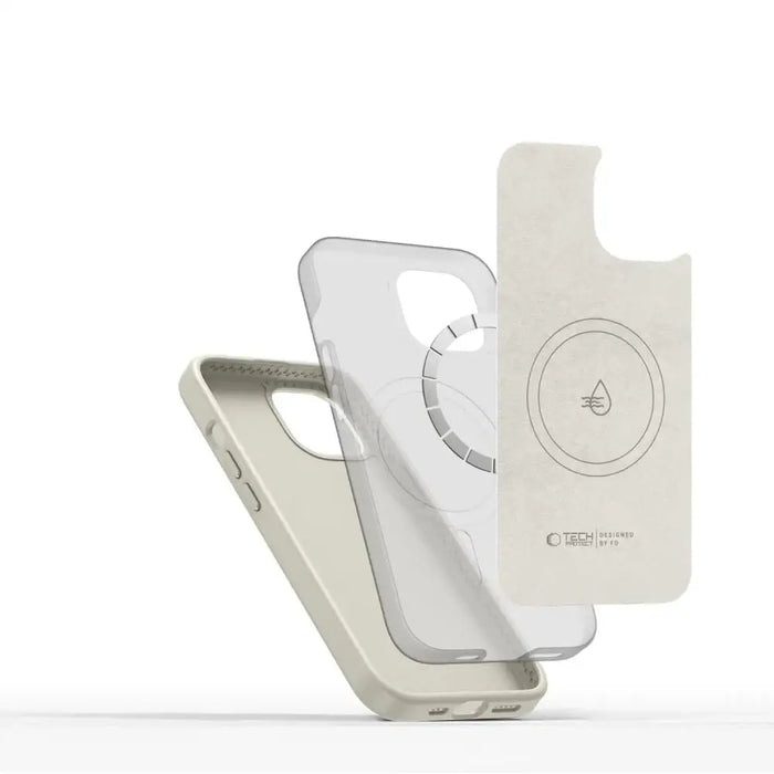 Tech-Protect Silicone PUZ MagSafe iPhone 15 Case - Beige - Cell phone cases and covers<<<HurtelXML