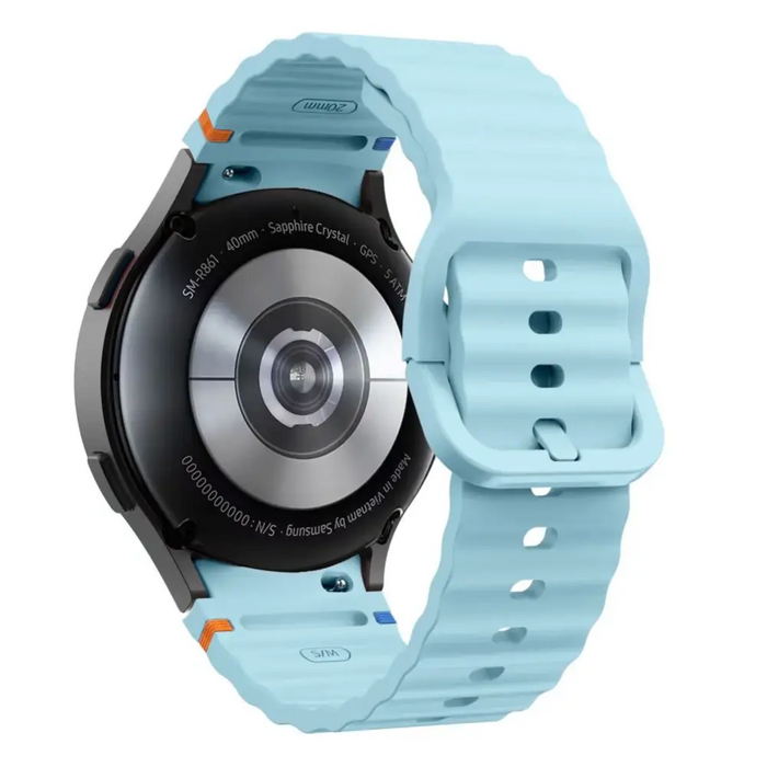 Tech-Protect Silicone Sport Strap for Samsung Galaxy Watch 4 / 5 / 5 Pro / 6 / 7 / FE - Blue - Other cell phone