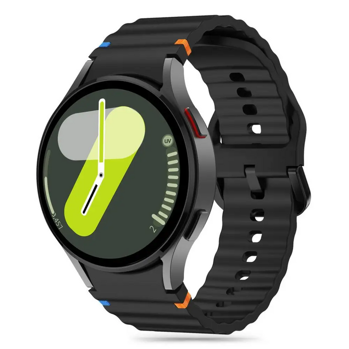 Tech-Protect Silicone Sport Strap for Samsung Galaxy Watch 4 / 5 / 5 Pro / 6 / 7 / FE - Black - Other cell phone