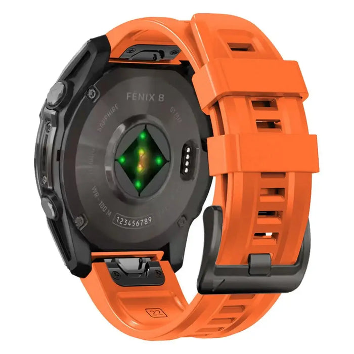 Tech-Protect Silicone Strap for Garmin Fenix 5X / 5X Plus / 6X / 6X Pro / 7X / 8 (51 mm) - Orange - Other cell phone