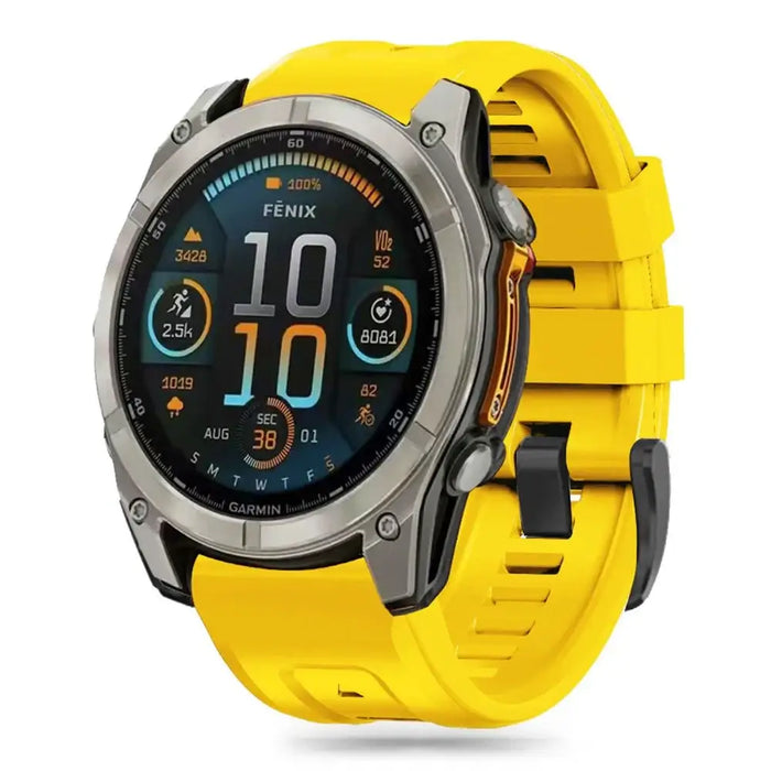 Tech-Protect Silicone Strap for Garmin Fenix 5X / 5X Plus / 6X / 6X Pro / 7X / 8 (51 mm) - Yellow - Other cell phone