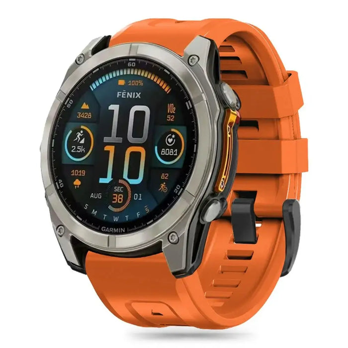 Tech-Protect Silicone Strap for Garmin Fenix 5X / 5X Plus / 6X / 6X Pro / 7X / 8 (51 mm) - Orange - Other cell phone