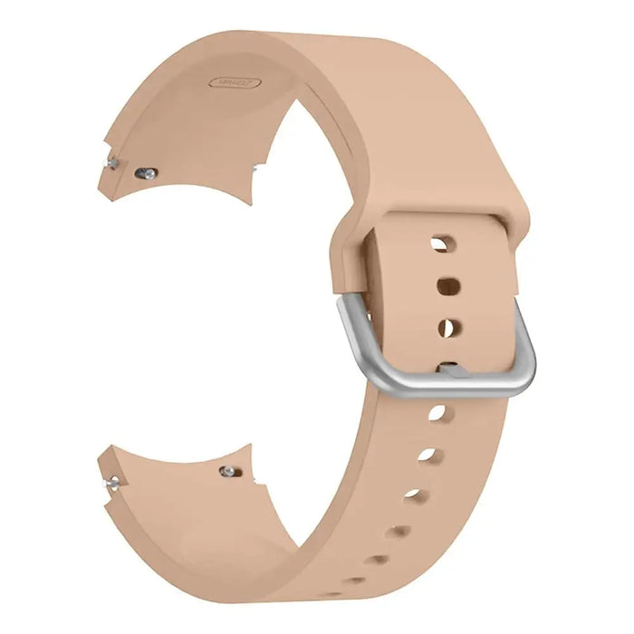 Tech-Protect Silicone Strap for Samsung Galaxy Watch 4 / 5 / 5 Pro / 6 / 7 / FE - Beige - Smartwatch straps