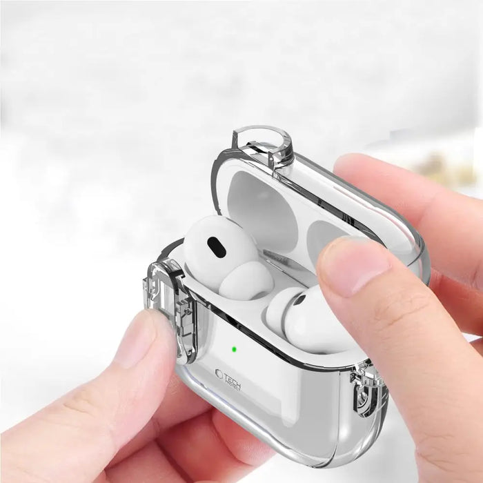 Tech-Protect Slim Hook Case for AirPods 1 / 2 - Clear - Cell phone cases and covers<<<HurtelXML