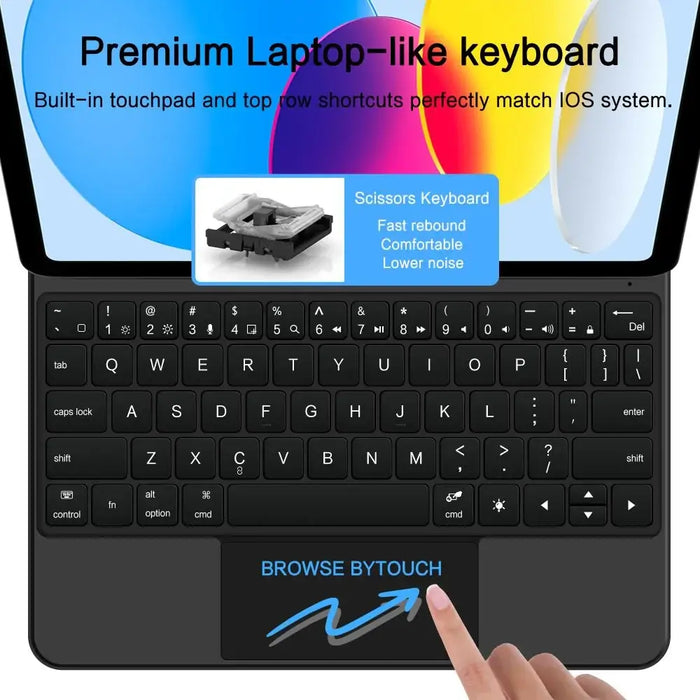 Tech-Protect Smartcase Magnetic with Keyboard for iPad 10.9” 2022 / iPad 11” 2025 - Black - Cell phone cases