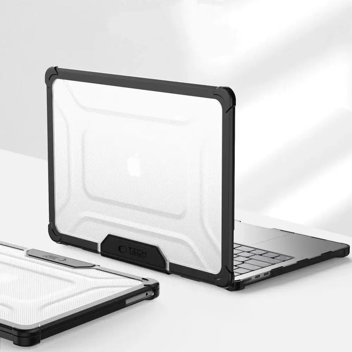 Tech-Protect SmartShell Pro case for MacBook Air 13’’ 2023-2025 M2 / M3 / M4 - transparent and black - Cell phone cases
