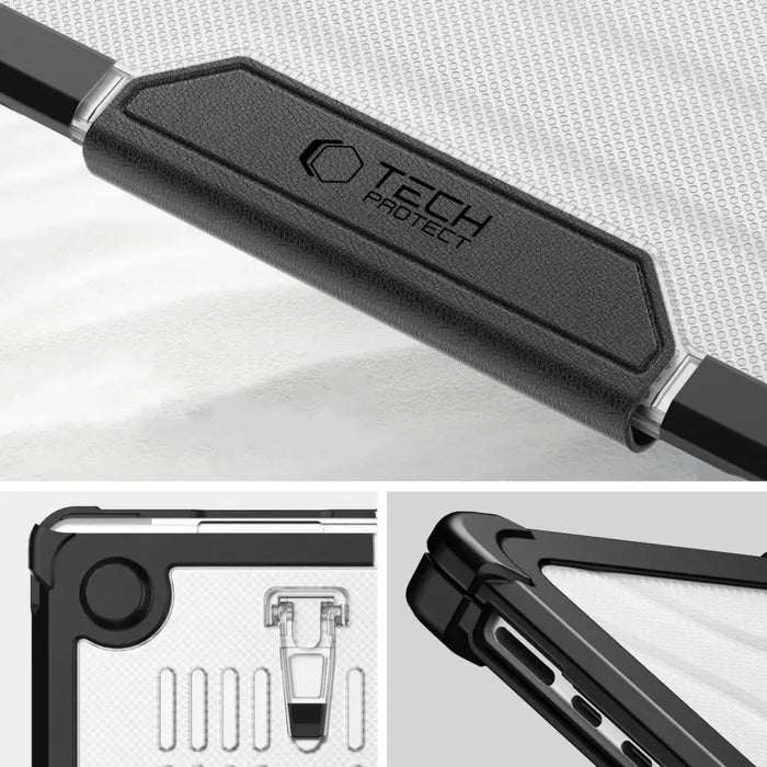 Tech-Protect SmartShell Pro case for MacBook Air 15’’ 2023-2025 M2 / M3 / M4 - transparent and black - Cell phone cases