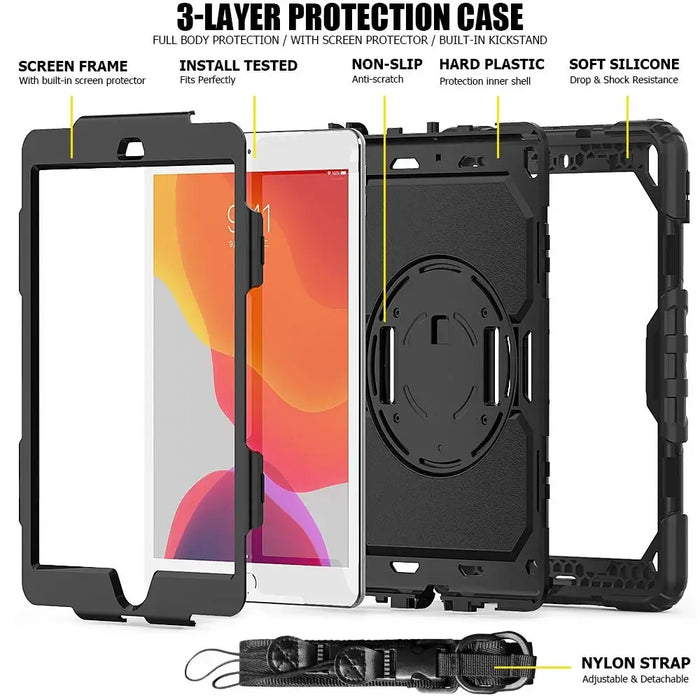 Tech-Protect Solid360 Case for iPad 10.2’’ 7/8/9 2019-2021 - Black - Cell phone cases and covers<<<HurtelXML