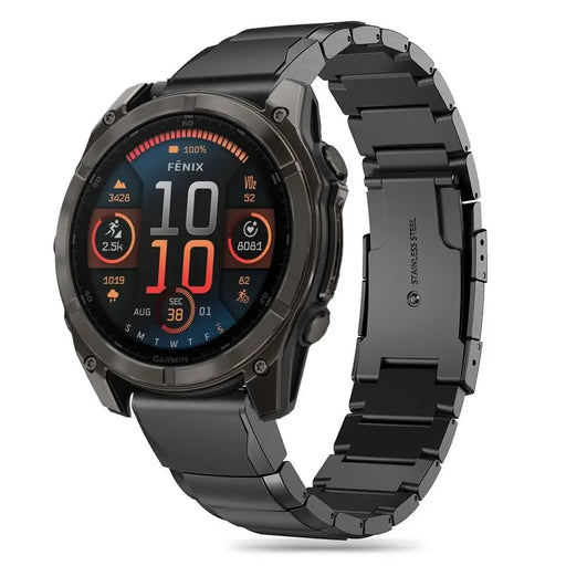 Tech-Protect SteelBand Bracelet for Garmin Fenix 5 / 6 / 6 PRO / 7 / 8 (47MM) / E - Black - Other cell phone