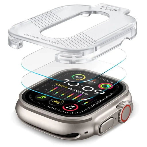 Tech-Protect Supreme Tempered Glass SET 2-PACK for Apple Watch Ultra 1/2 (49MM) - Clear - Cell phone tempered