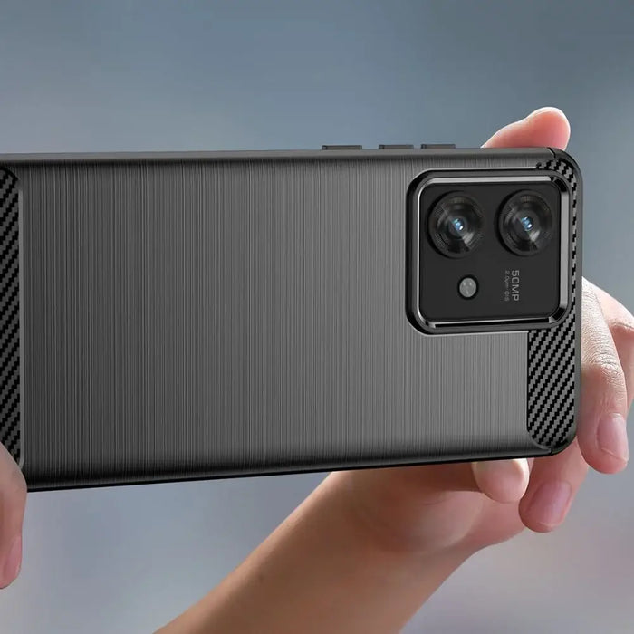 Tech-Protect TPUCarbon Case for Motorola Edge 40 Neo - Black - Cell phone cases and covers<<<HurtelXML