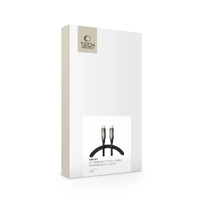 Tech-Protect UB10T Ultraboost USB-C PD240W/QC4.0 Cable 100cm - Black - Cables and tapes<<<HurtelXML