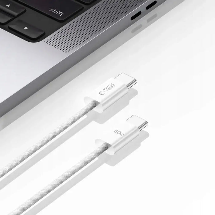 Tech-Protect UltraBoost Classic USB-C / USB-C PD 60W 3A 2m cable - white - Cell phone cables<<<HurtelXML