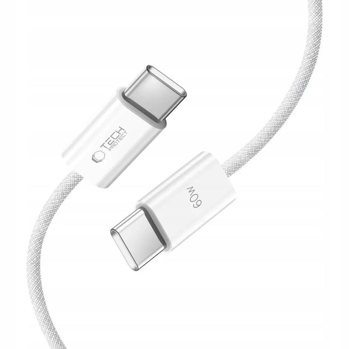 Tech-Protect UltraBoost Classic USB-C / USB-C PD cable 60W 3A 1m - white - Cell phone cables<<<HurtelXML