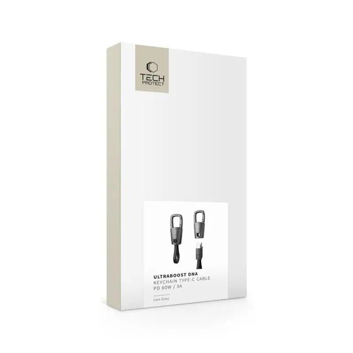 Tech-Protect Ultraboost DNA Cable with Keychain USB-C PD 60W / 3A - Gray - Cables and tapes<<<HurtelXML