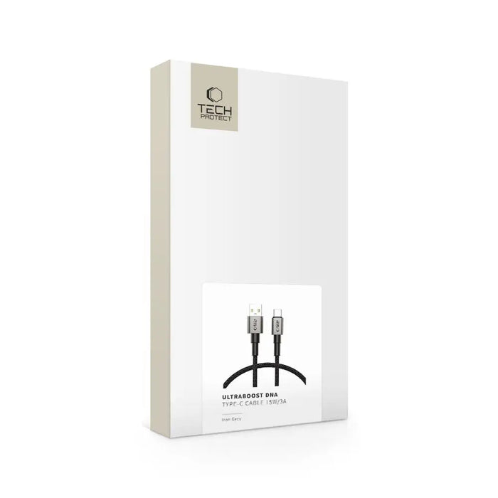 Tech-Protect UltraBoost DNA USB-A / USB-C Cable 15W/3A 50cm - Gray - Cables and tapes<<<HurtelXML