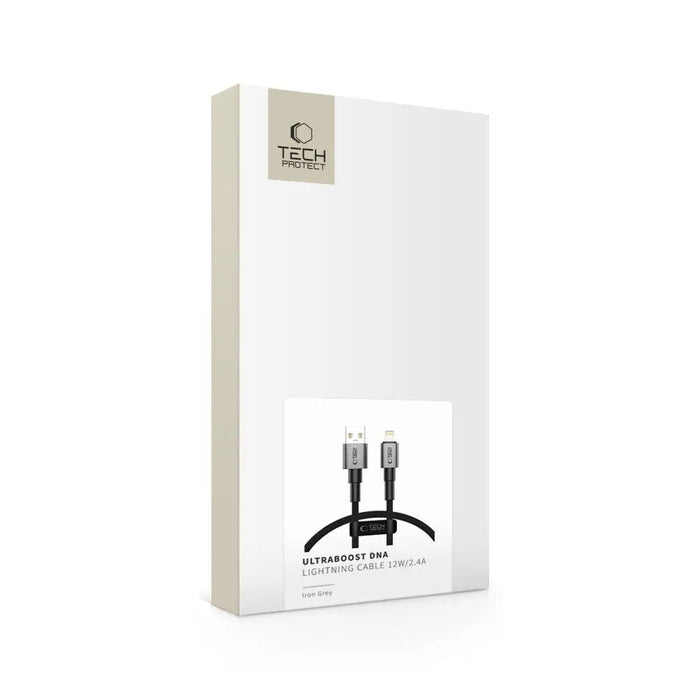 Tech-Protect Ultraboost DNA USB-A / Lightning cable 12W/2.4A 25 cm - gray - Cables and tapes<<<HurtelXML